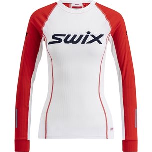 Swix Roadline Racex Long Sleeve W Bright White/Fiery Red