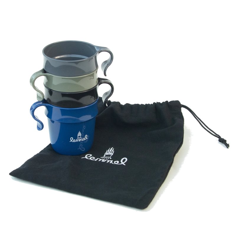 Lemmel Kaffe Kompisp&aring;sen 4 Stackable Mugs In Bag