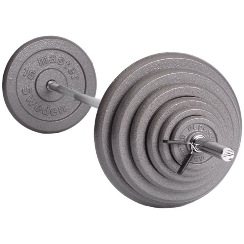 Master Fitness Skivstångsset 25 mm järn  - 73 kg, Skivstångsset järn