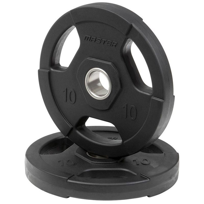 Master Fitness Gummiklädd Skiva Deluxe, Viktskivor gummerade - 10 kg