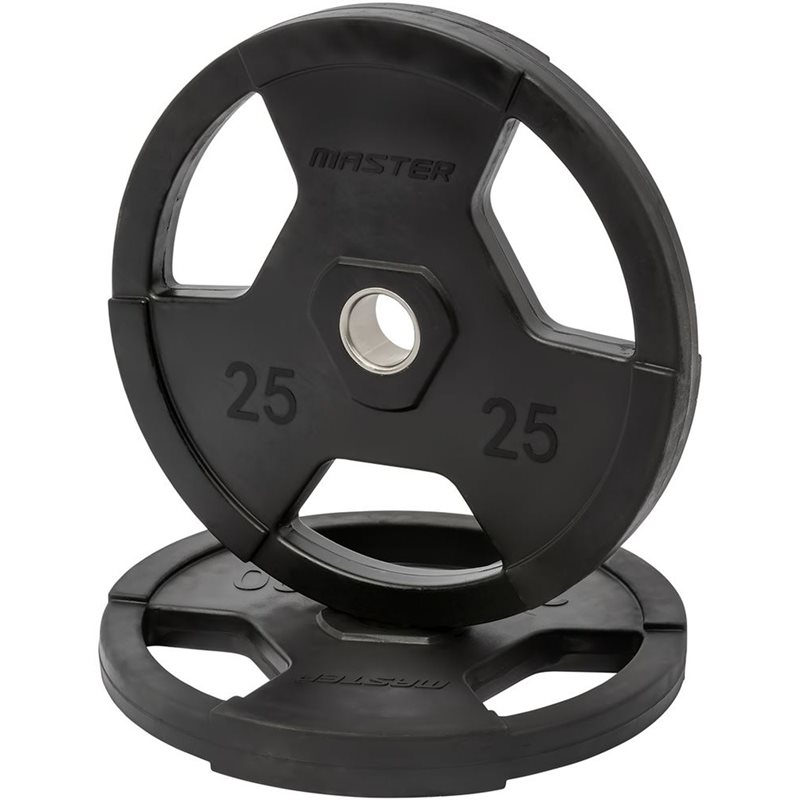 Master Fitness Gummiklädd Skiva Deluxe, Viktskivor gummerade - 25 kg