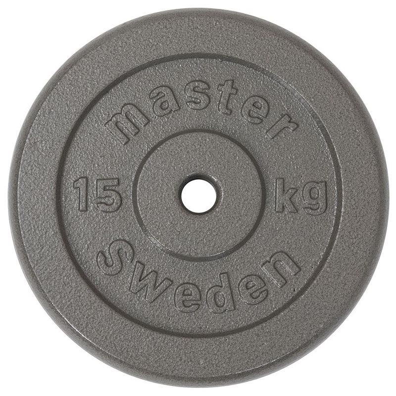 Master Fitness Skolvikt 25 mm, Viktskivor järn - 15 kg