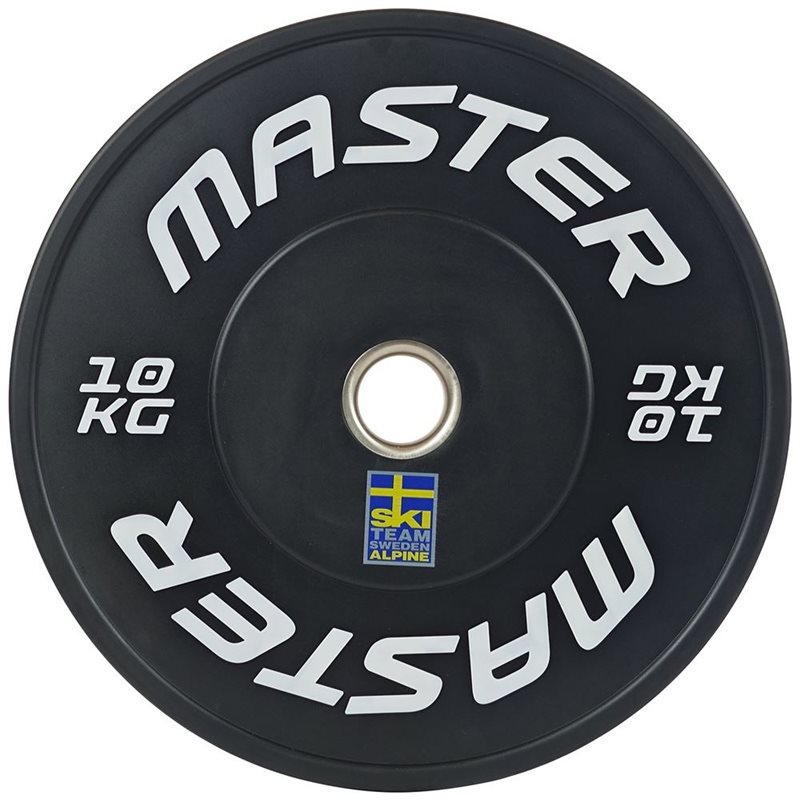 Master Fitness Bumper Ski Svart, Viktskivor bumper - 10 kg