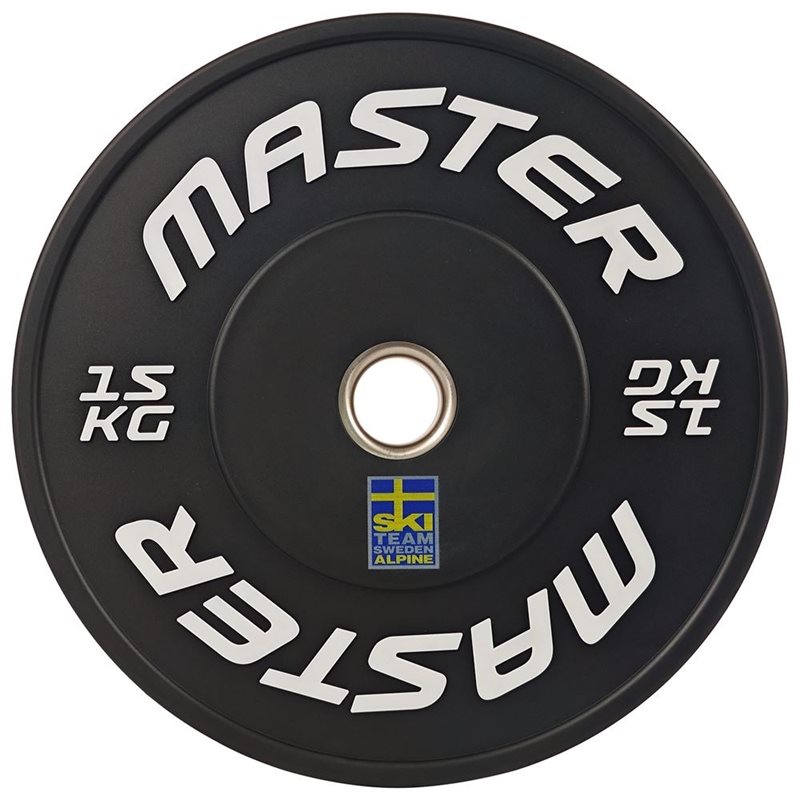 Master Fitness Bumper Ski Svart, Viktskivor bumper - 15 kg