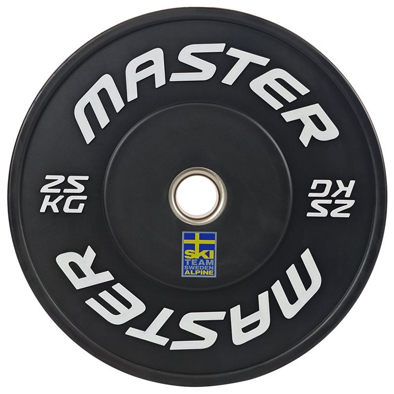 Master Fitness Bumper Ski Svart, Viktskivor bumper - 25 kg