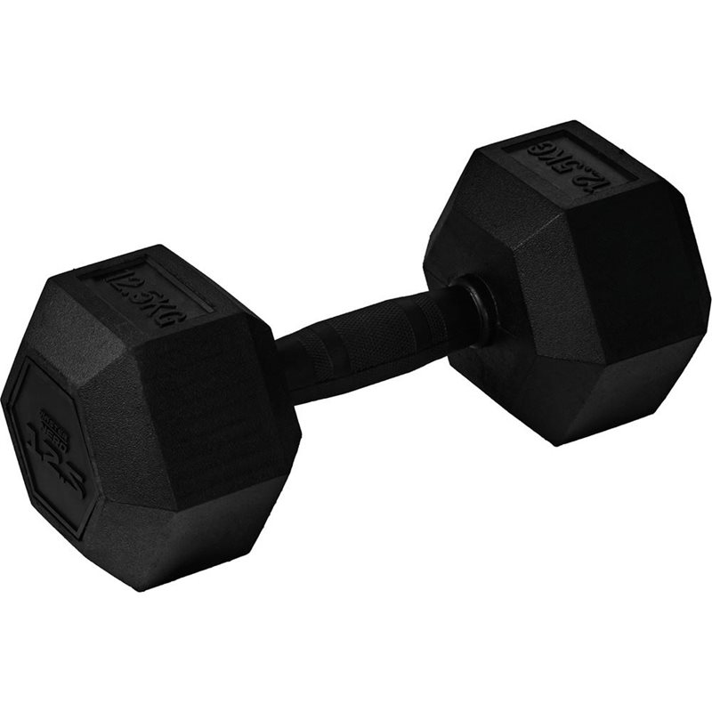 Master Fitness Nero Rubber Coated Hex, Hex hantlar - 12,5 kg