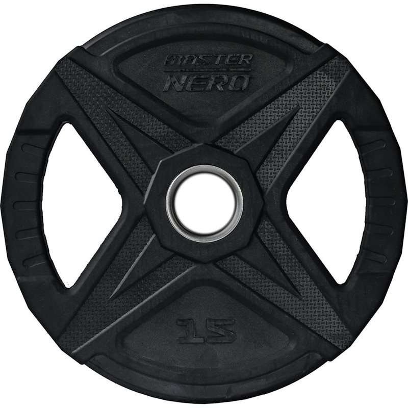 Master Fitness Nero Rubber Plate, Viktskivor gummerade - 15 kg