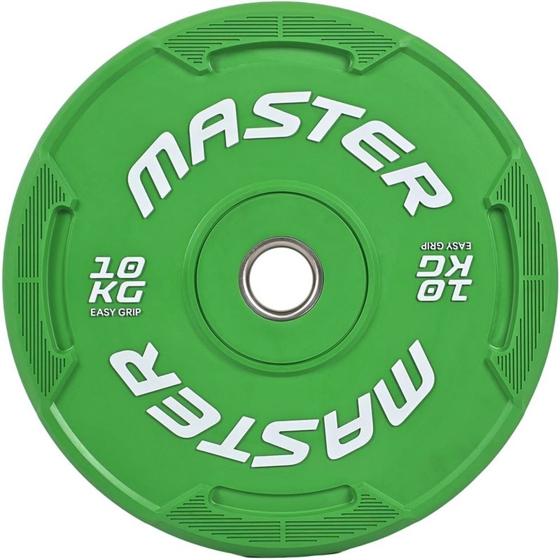 Master Fitness Easy Grip Color, Viktskivor Bumper - 10 kg