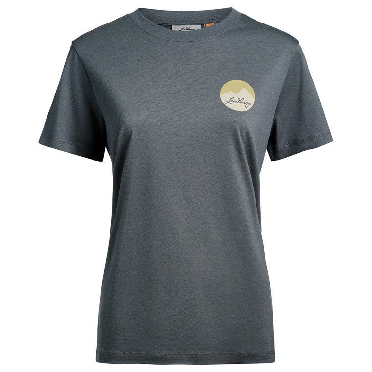 Lundhags Järpen Printed T-Shirt W Dk Sky Blue