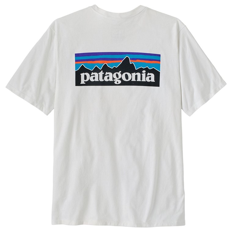 Patagonia M's P-6 Logo Responsibili-Tee Fiber White