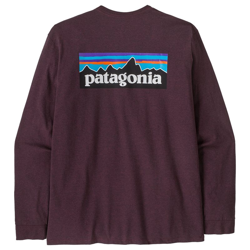 Patagonia M's L/S P-6 Logo Responsibili-Tee Berry Fig - S