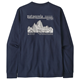 Patagonia M's L/S MW Hut Tripper Skyline T-Shirt New Navy