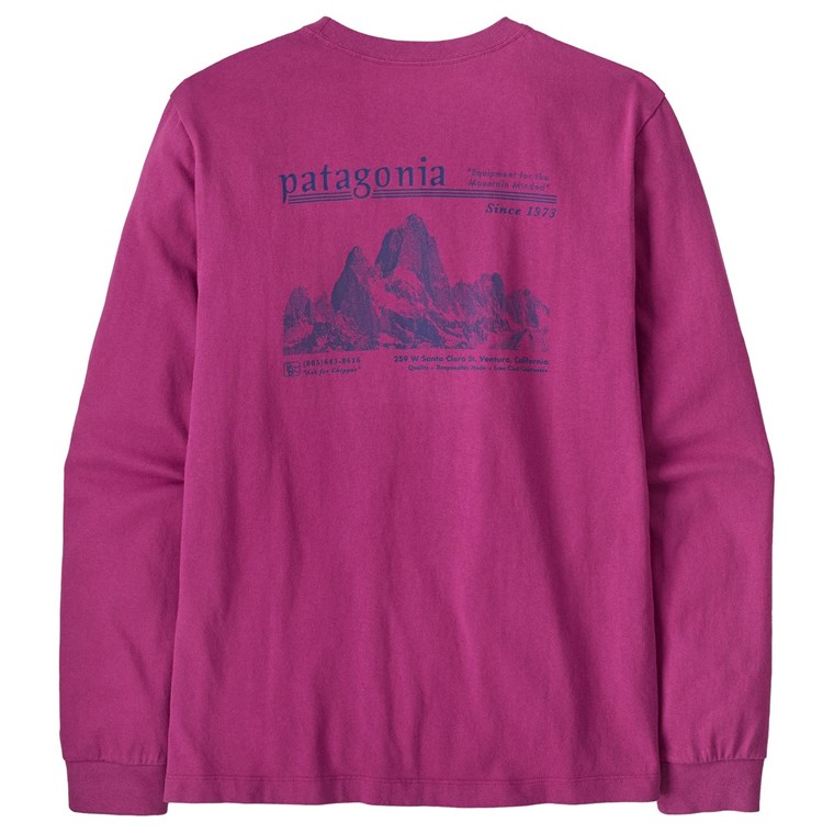 Patagonia M's L/S MW Hut Tripper Skyline T-Shirt Amaranth Pink