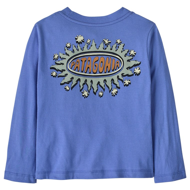 Patagonia Baby L/S Graphic T-Shirt Wavy Treelines: Diver Blue
