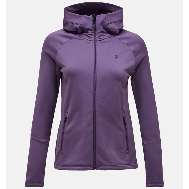 Peak Performance W Rider Essentials Midlayer Zip Hood Montana Grape/Montana Grape