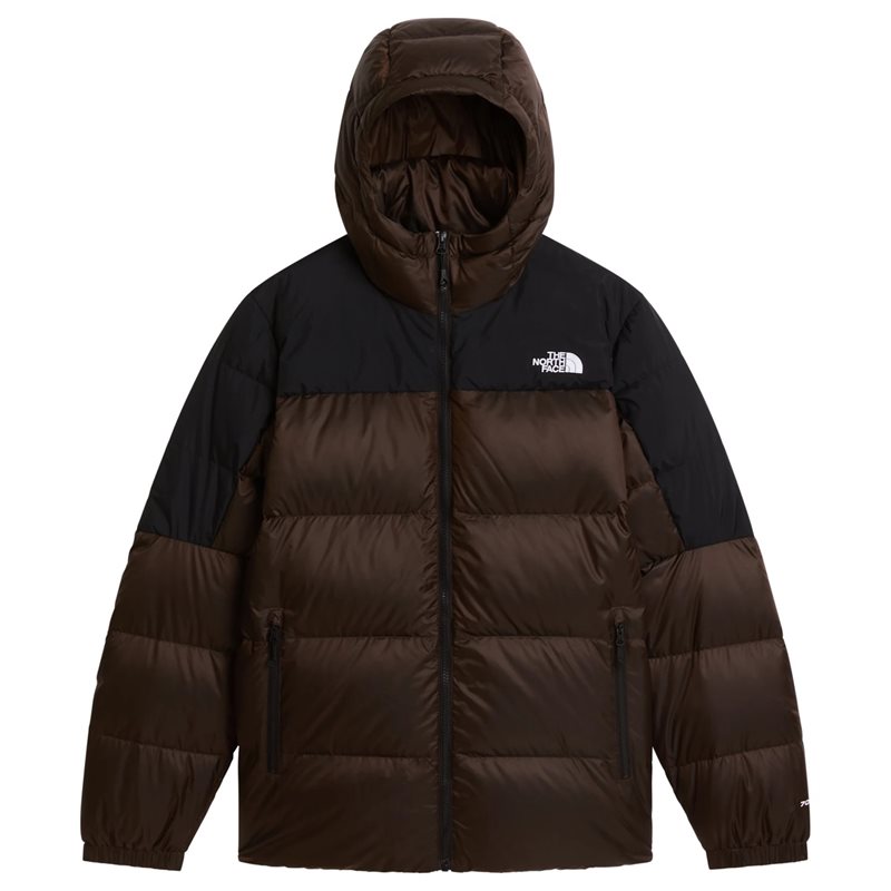 The North Face M Diablo Down 2.0 Hoodie Dark Chestnut Black Hea - S