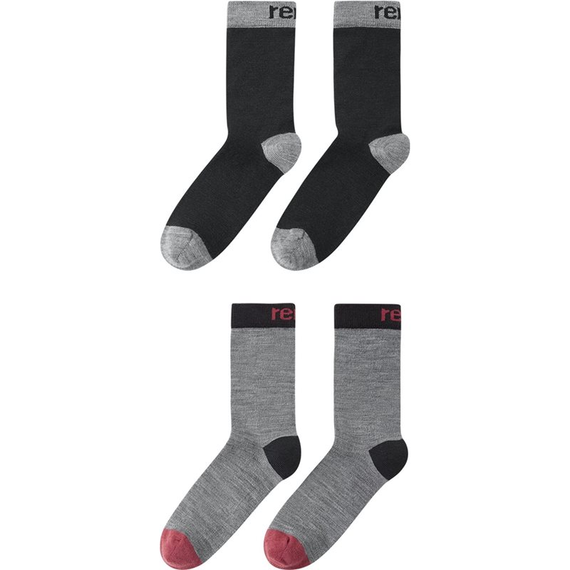 Reima Socks Parit 2-pack Black
