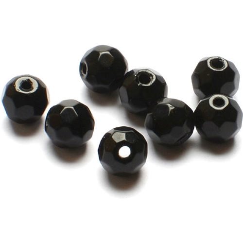 Darts Glass Bead Facett Black