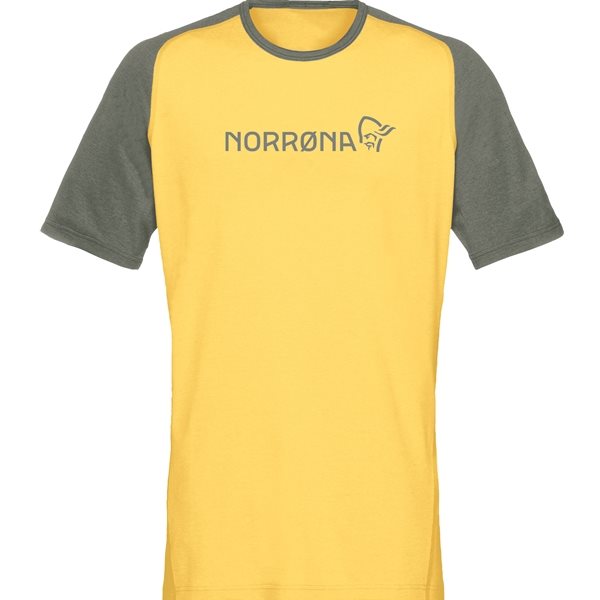 Norröna Fjørå Equaliser Lightweight T-Shirt (m) Olive Night/Lemon Chrome