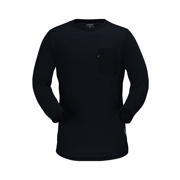 Norrøna Skibotn Wool 3/4 T-Shirt M's Caviar