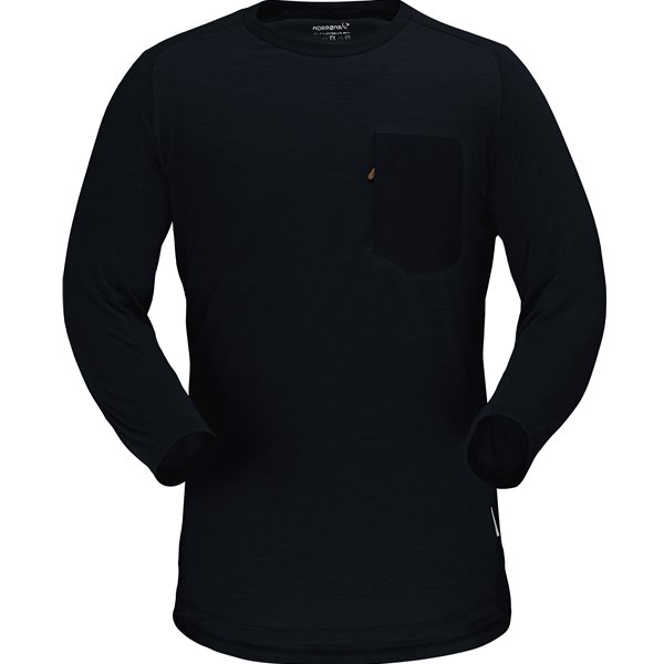 Norrøna Skibotn Wool 3/4 T-Shirt M’s Caviar