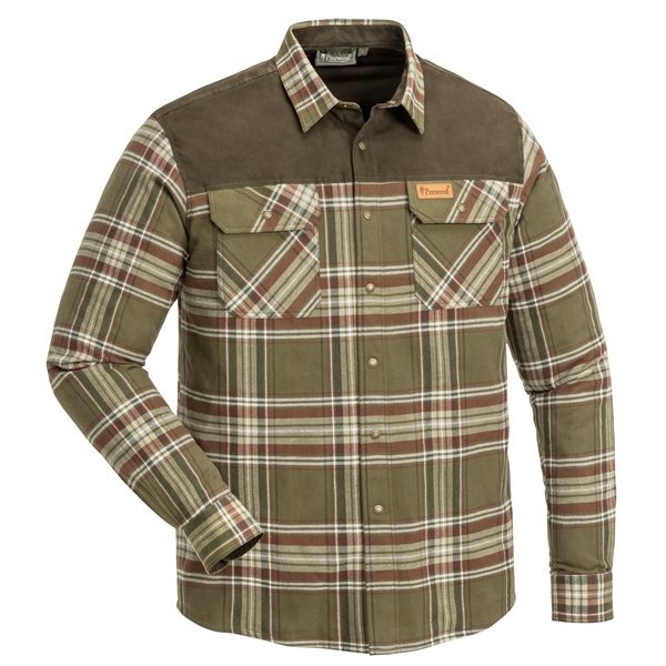 Pinewood Douglas Shirt Suede Brown/Light Khaki