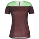 Scott Shirt W's Trail Flow S/SL Maroon Red/Mint Green