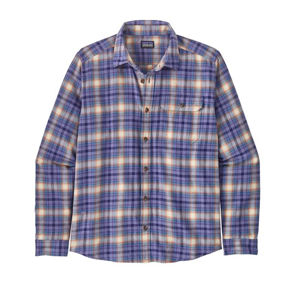 Patagonia M’s L/S Cotton In Conversion LW Fjord Flannel Shirt Ombre Vintage Perennial Purple
