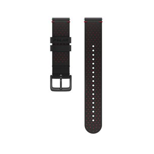 Polar Wristband 20Mm Leather Black/Red M/L