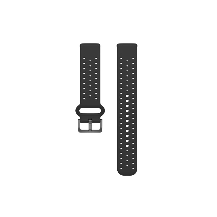 Polar Wristband 20Mm Silicone Black/Grey S-L