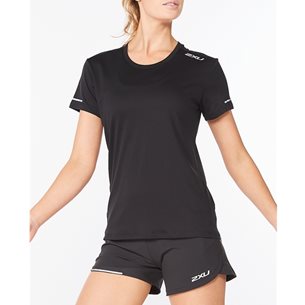 2XU Aero Tee Black/Silver Reflective