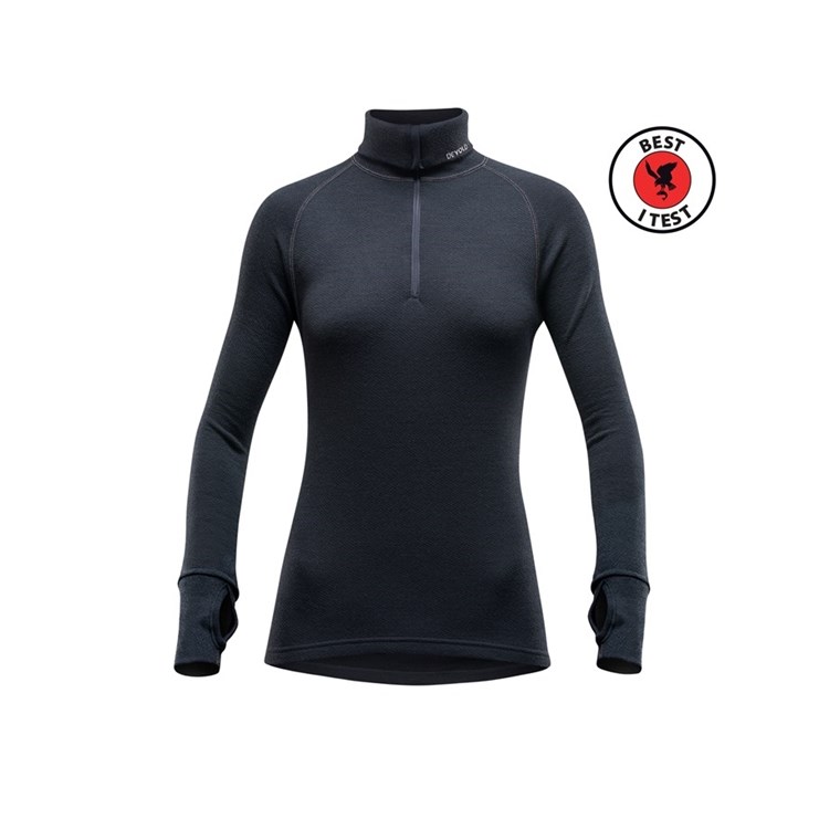 Devold Expedition Merino 235 Z.Neck Wmn Black