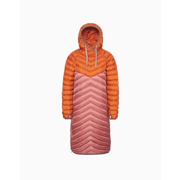 Varg U Sarek Long Down Hood Anorak Rust Orange/Pawn Pink