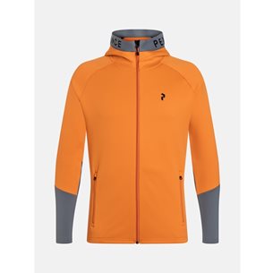 Peak Performance M Rider Mid Zip Hood Orange Flare/Quiet