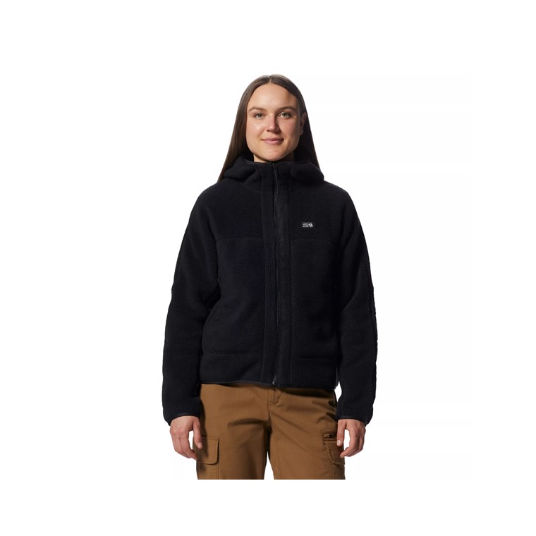Mountain Hardwear Hicamp Fleece Full Zip Hoody Jacket Women Black