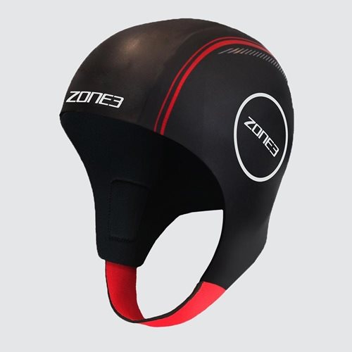 Zone3 Neoprene Swim Cap Black/Red