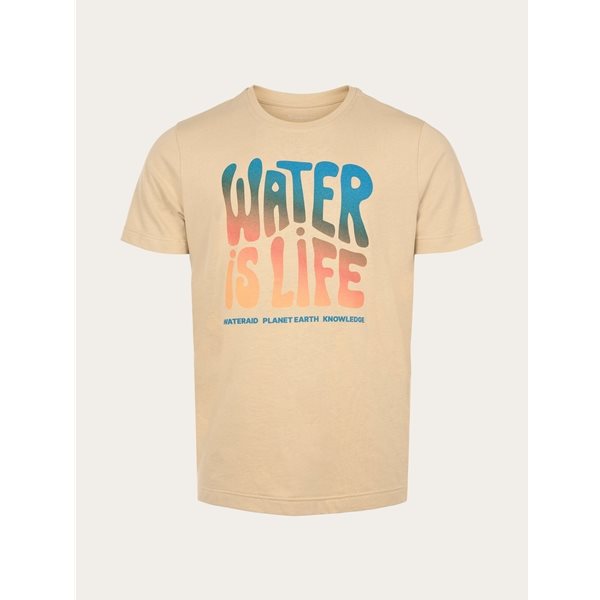 KnowledgeCotton Apparel Wateraid Water Is Life Regular T-Shirt
