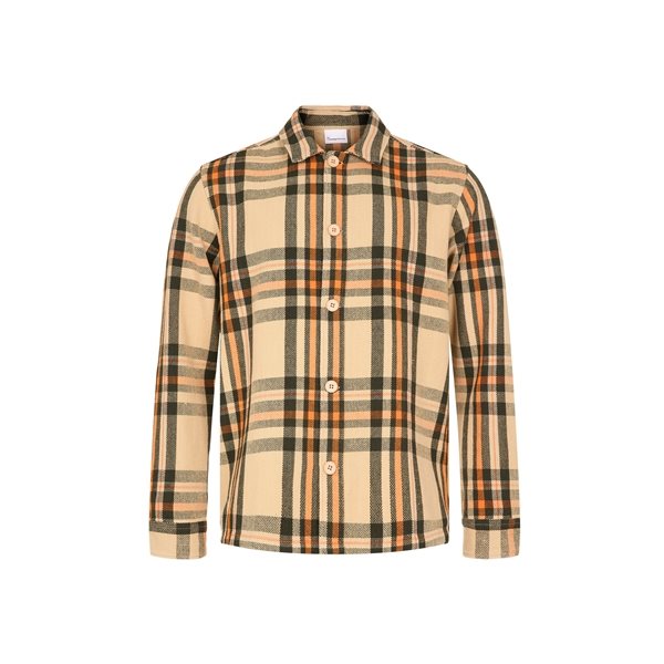 KnowledgeCotton Apparel Heavy Flannel Checkered Overshirt – Gots/Vegan