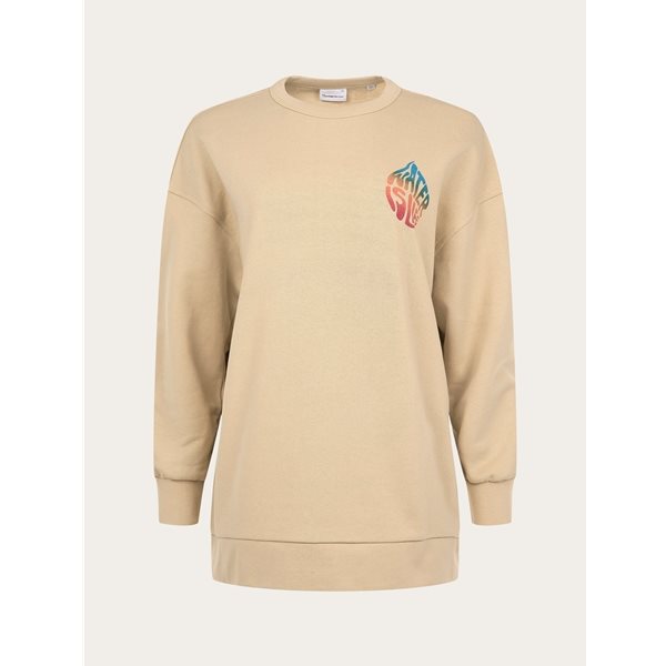 KnowledgeCotton Apparel Wateraid Oversize Crew Neck Sweat – Gots/Vegan Safari