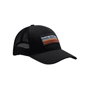 KnowledgeCotton Apparel Badge Twill Trucker Cap - Gots/Vegan Black Jet