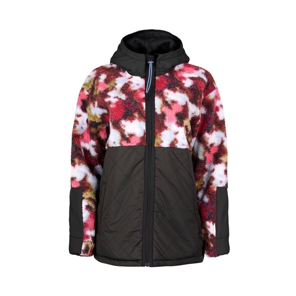 KnowledgeCotton Apparel Outdoor Teddy Mix Jacket – Grs/Vegan Black/Multi