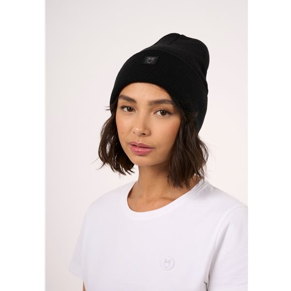 KnowledgeCotton Apparel Organic Wool Beanie – Gots Black Jet