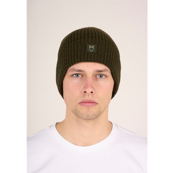 KnowledgeCotton Apparel Organic Wool Rib Beanie – Gots Forrest Night