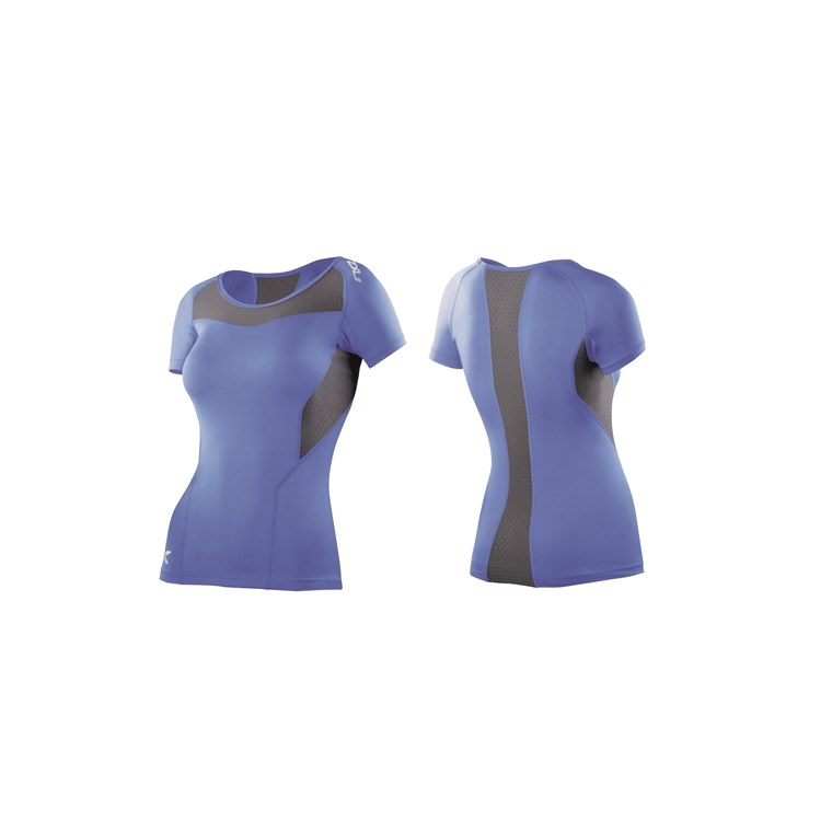2XU Short Sleeve Compression Top - Woman - Blue