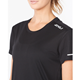 2XU Aero Tee Black/Silver Reflective