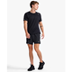 2XU Aero Tee Black/Silver Reflective