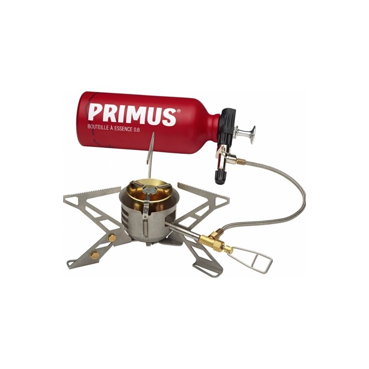 Primus OmniFuel II med bränsleflaska och påse