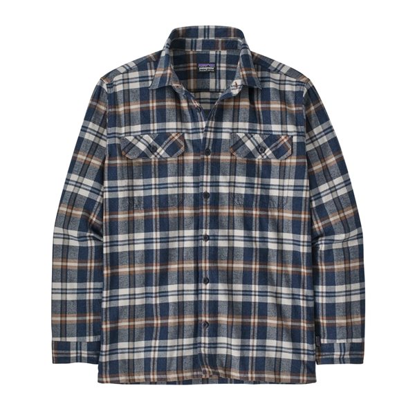 Patagonia M’s L/S Organic Cotton MW Fjord FlannelShirt Fields New Navy
