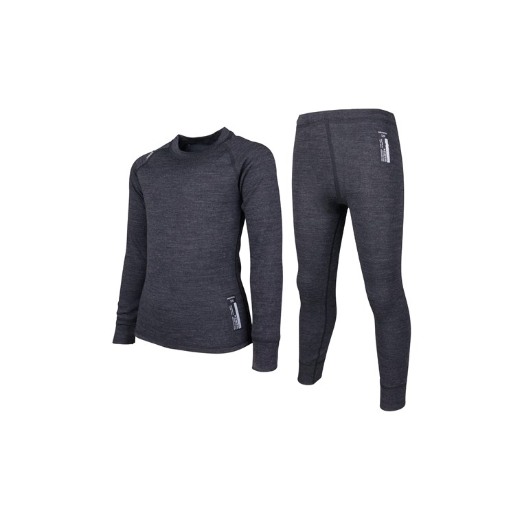 Lindberg Merino Set Jr Black Melange
