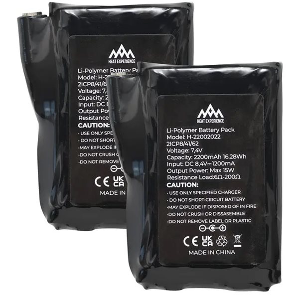 Heat Experience Batteri 2200mAh for varmehansker